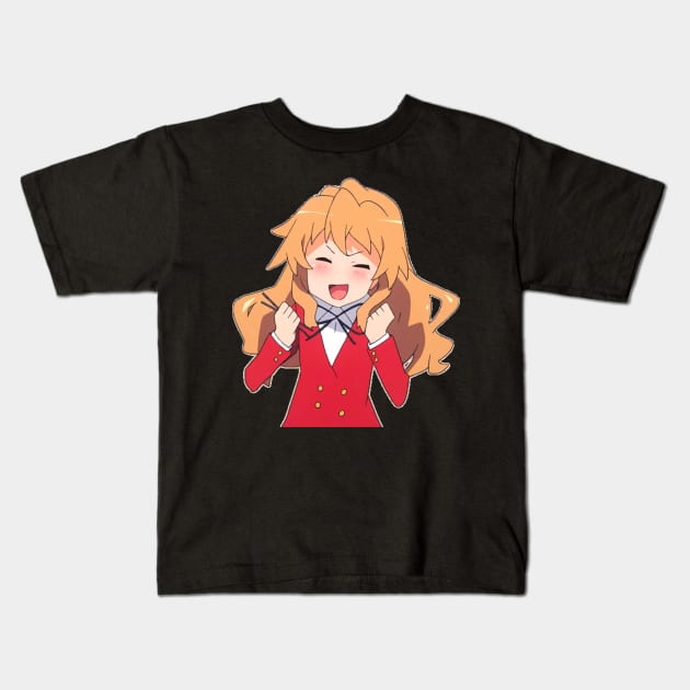 Taiga Fist Pump Kids T-Shirt by KokoroPopShop